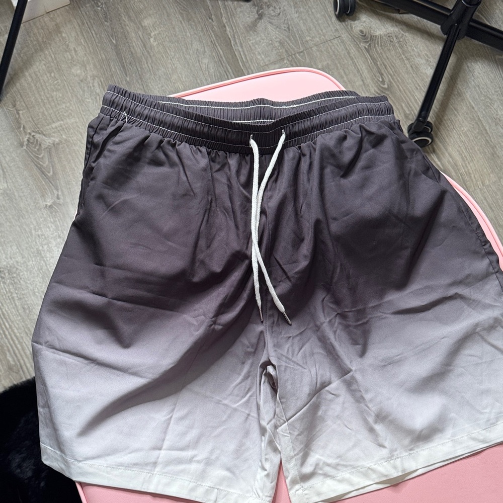Gradient Black and Gray Men's Shorts